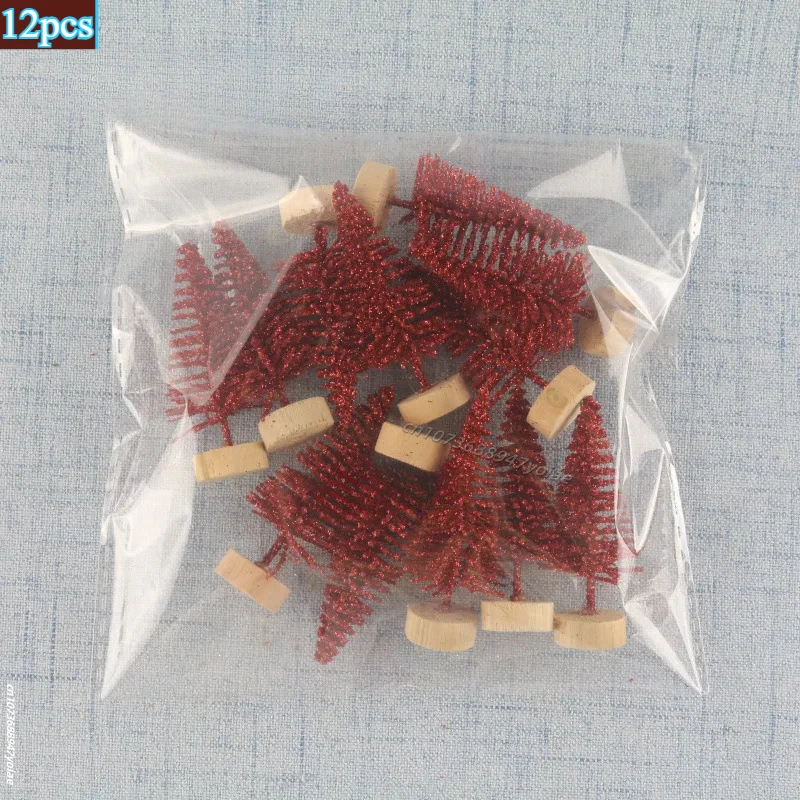 Colorful Miniature Christmas Tree Set with Glitter 7 Colorful Miniature Christmas Tree Set with Glitter - Image 7