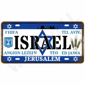 Retro Metal Sign Wall Art 15 x 30 cm 58 S870641e471404beaaf14719f085dc5b2W