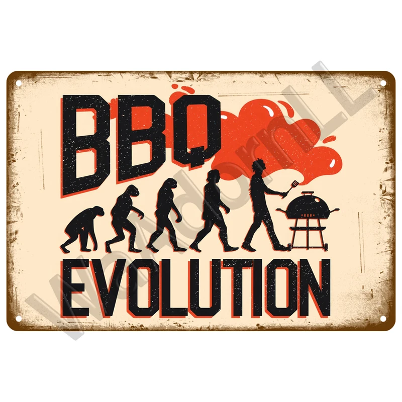 Vintage BBQ Metal Sign Collection 20x30 cm 11 Vintage BBQ Metal Sign Collection 20x30 cm - Image 11