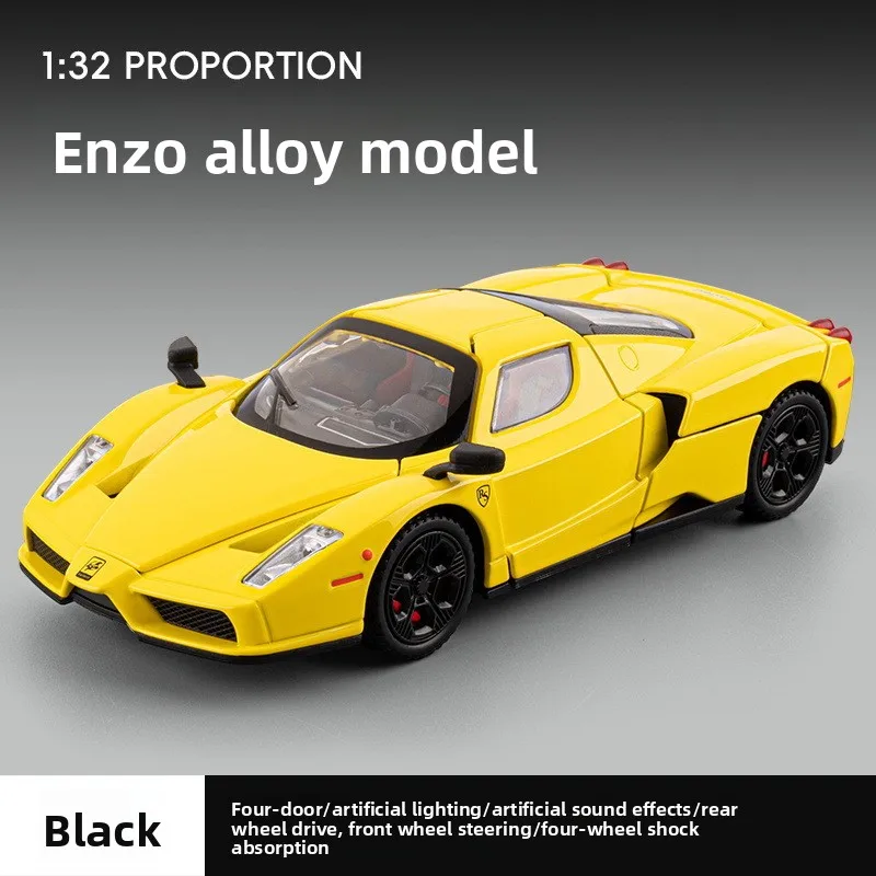 Yellow Alloy 1:32 Scale Sports Car Model 6 Yellow Alloy 1:32 Scale Sports Car Model - Image 6