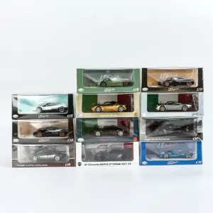 Pagani Imola 1:64 Diecast Model in Black-Orange 13 S884a8999bd33404db84d11a9ed14d6d4N