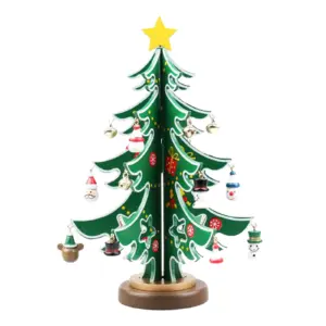 Vibrant Wooden Christmas Tree Ornament in Two Sizes 11 S8855af1389ba4d599f8bc72654fd22c6S