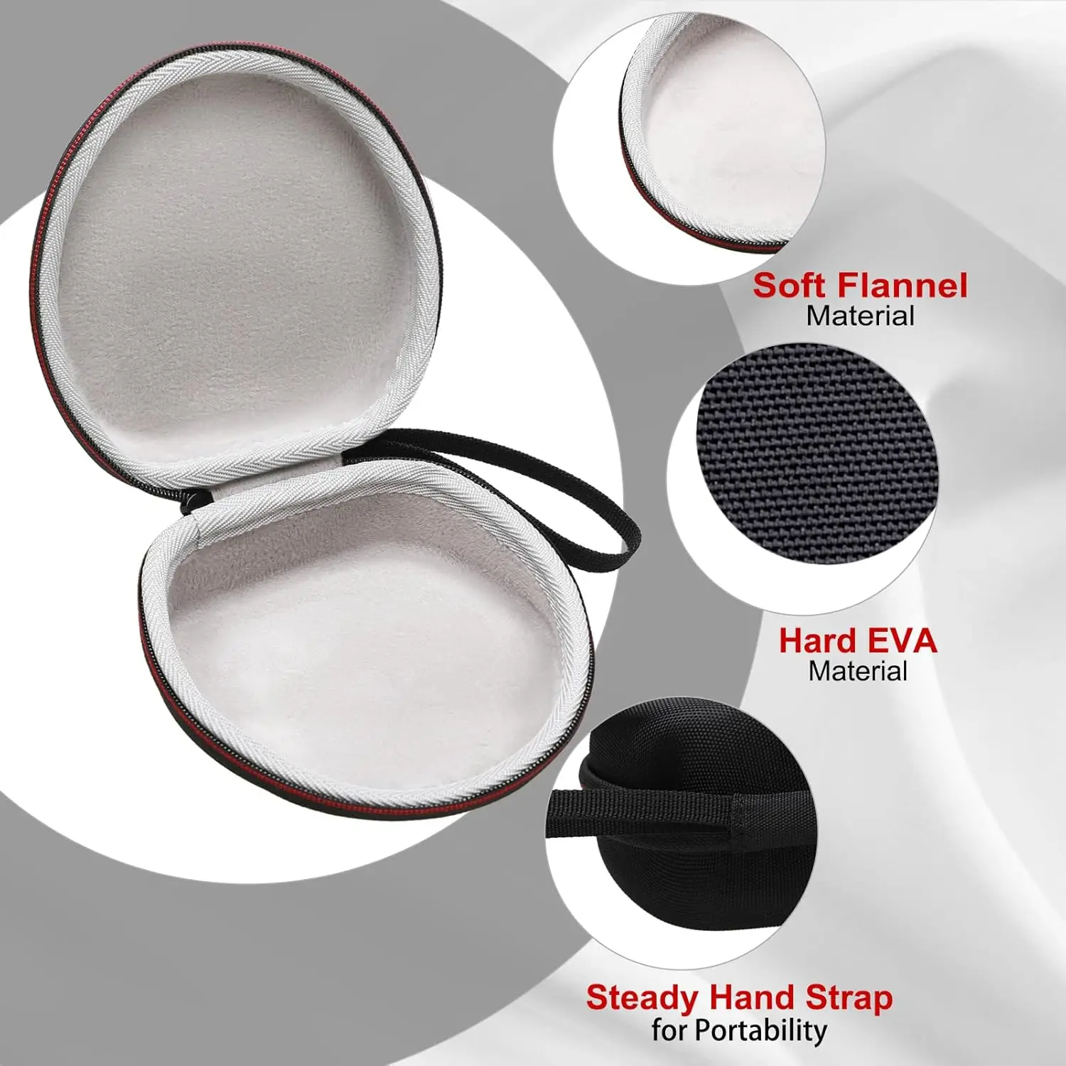 Light Grey Hard Case for SHOKZ Headphones 5 Light Grey Hard Case for SHOKZ Headphones - Image 5