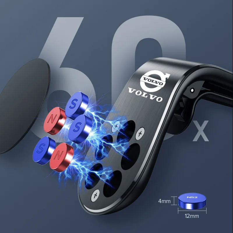 Magnetic Car Phone Holder in Silver 5 Magnetic Car Phone Holder in Silver - Image 5