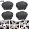 Universal Black and Silver Hub Center Caps Set