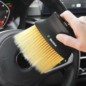 Car Interior Cleaning Brush with Nylon Bristles