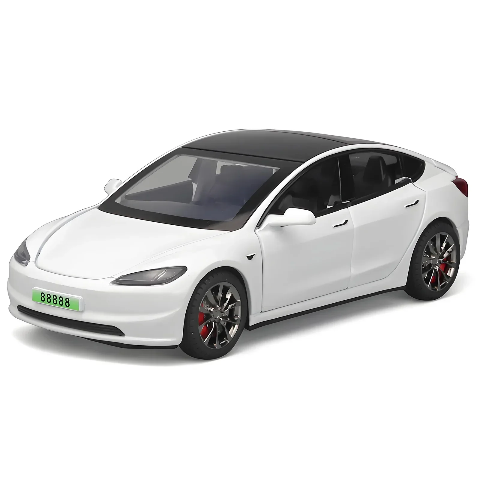 White 1:32 Scale Diecast Tesla Model 3 7 White 1:32 Scale Diecast Tesla Model 3 - Image 7