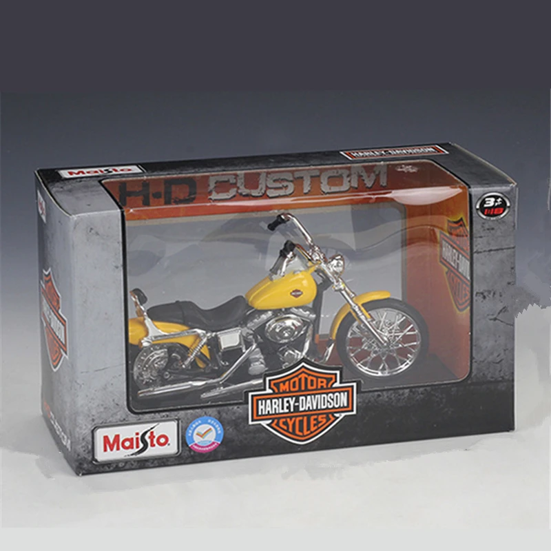 Yellow Harley Davidson FXDWG Model 1:18 Diecast Replica 6 Yellow Harley Davidson FXDWG Model 1:18 Diecast Replica - Image 6