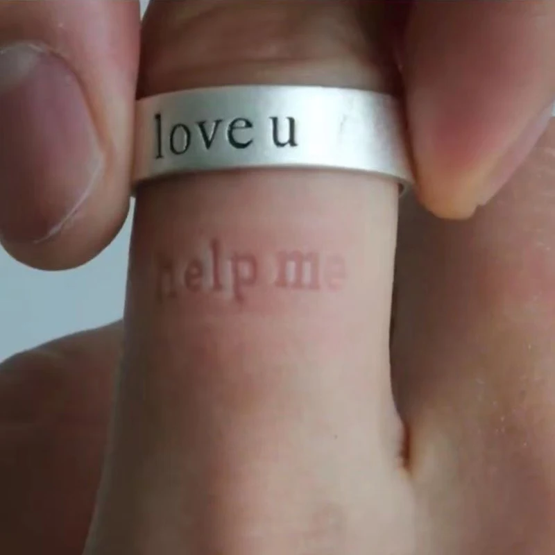 Love U Unisex Silver Ring 4 Love U Unisex Silver Ring - Image 4