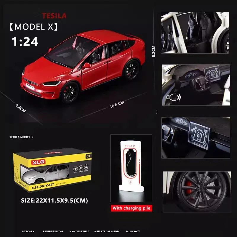 1:24 Scale X Alloy Electric Car Model 13 1:24 Scale X Alloy Electric Car Model - Image 13