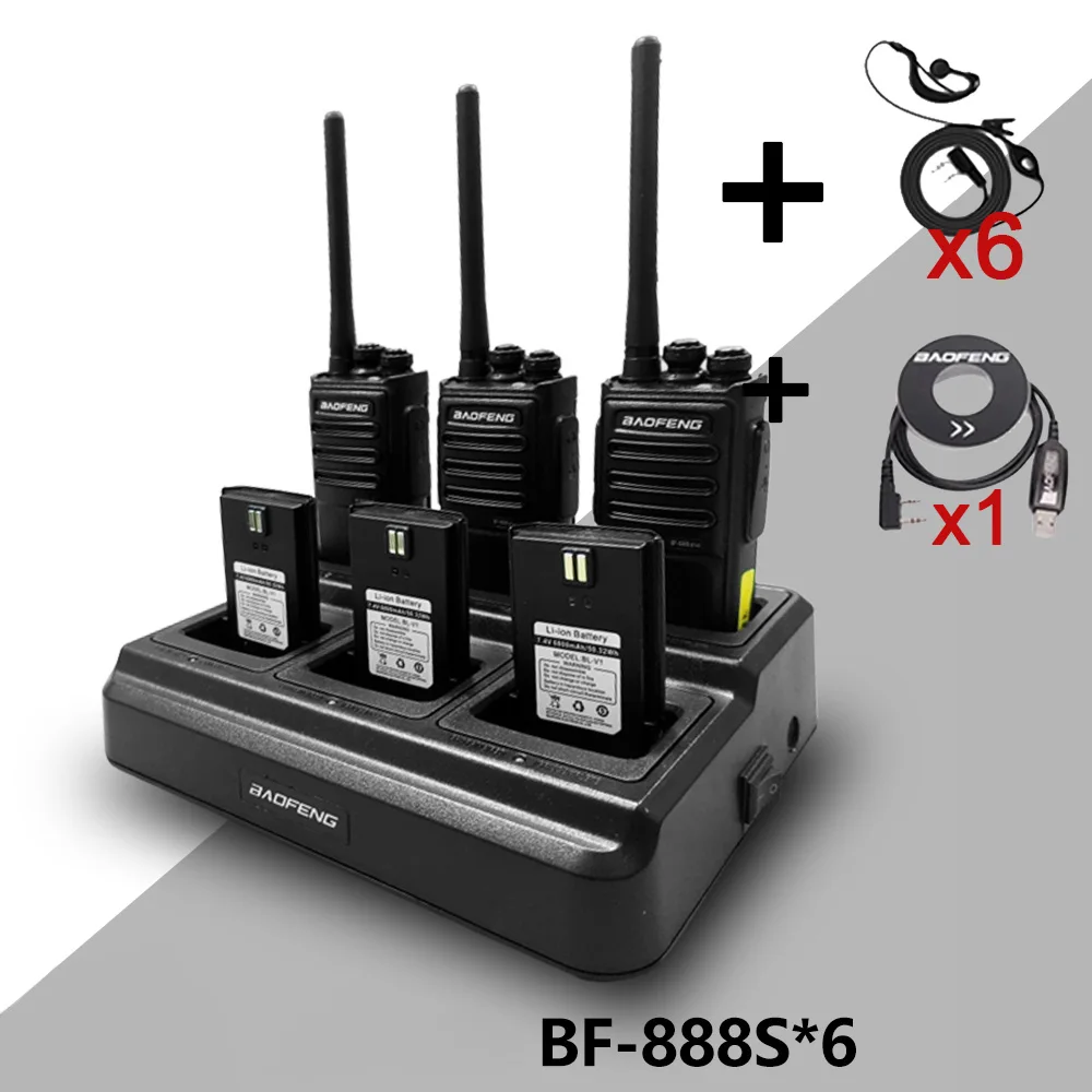 Set of 6 Baofeng BF-888S PLUS Walkie Talkies 10 Set of 6 Baofeng BF-888S PLUS Walkie Talkies - Image 10