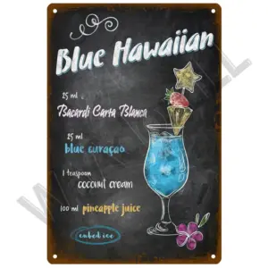 Vintage Cocktail Decorative Tin Sign 20x30 cm 34 S8dee978c33d44915bfc7900ed0809fe8L