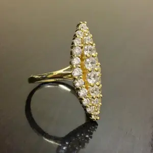 Marquise Gold Plated Ring with Cubic Zirconia 10 S8e8b2f5b3e9e4657950d2b86afc4da13c 1