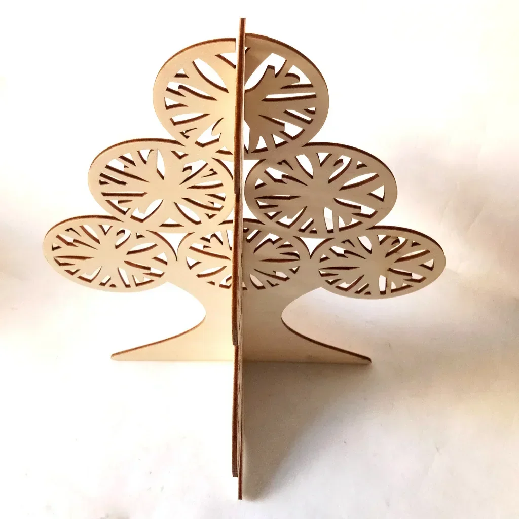 Unfinished Wooden Christmas Tree Ornament 30cm 4 Unfinished Wooden Christmas Tree Ornament 30cm - Image 4