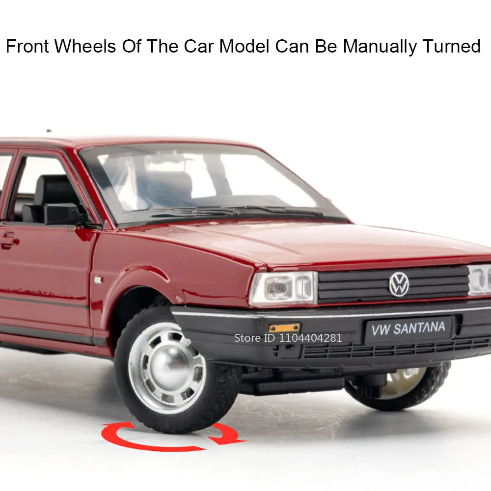 Volkswagen Santana Diecast Model 1:24 Scale Black 6 Volkswagen Santana Diecast Model 1:24 Scale Black - Image 6