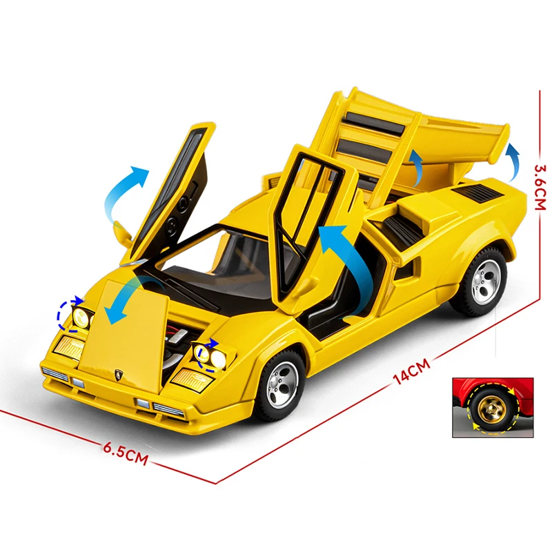 Red Lamborghini Countach LP500S 1:32 Scale Model 3 Red Lamborghini Countach LP500S 1:32 Scale Model - Image 3