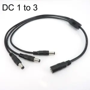 Black DC Splitter Cable 45cm, 5A, 2-4 Ports 16 S8f285c94bae1446c92bace2aa4a37ca8p