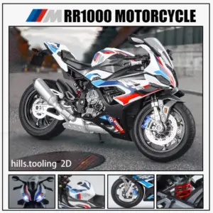 Kawasaki H2R 1:9 Scale Diecast Model 12 S8f4923cd5d0e413384ed57612a5315b1Q