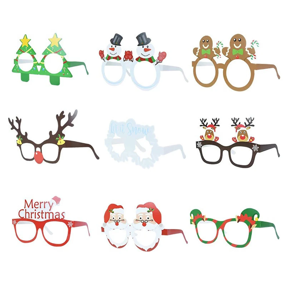 Festive Set of 9 Christmas Paper Glasses 4 Festive Set of 9 Christmas Paper Glasses - Image 4