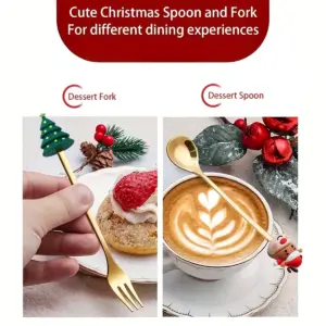 Gold Christmas Utensil Set with Holiday Mascots 12 S8ff6467339474dff9f5b3ad79adf8b02p