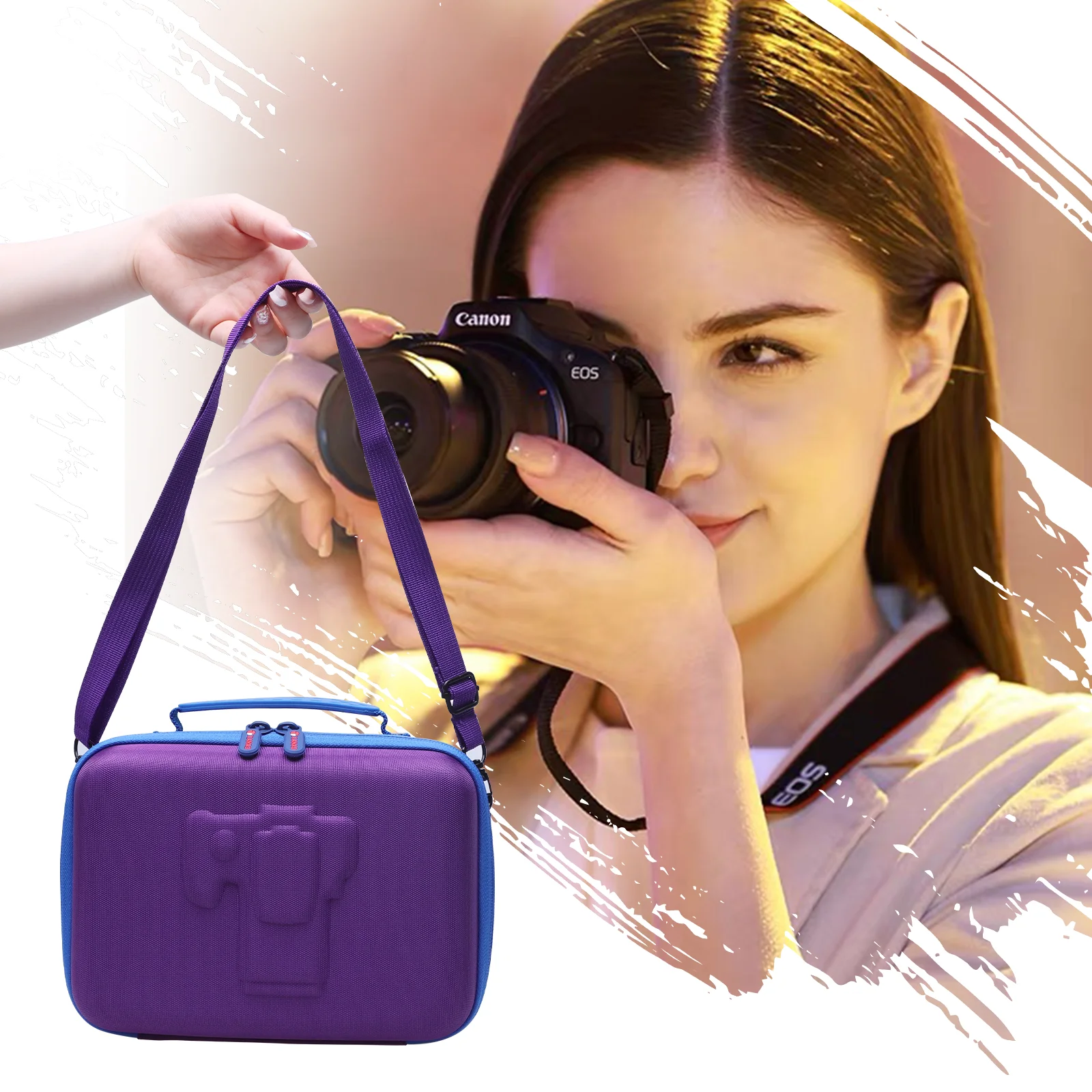 Vibrant Purple Protective Case for Canon EOS R50 5 Vibrant Purple Protective Case for Canon EOS R50 - Image 5