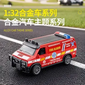 1:32 Scale Alloy Police Fire Truck Model 8 S9049464f8b814b8bad698f650784f3aek
