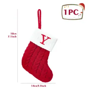 Festive Christmas Stocking with Letter Decor 51 S9061317520794ba595abfd1ccd0f9e4el 1