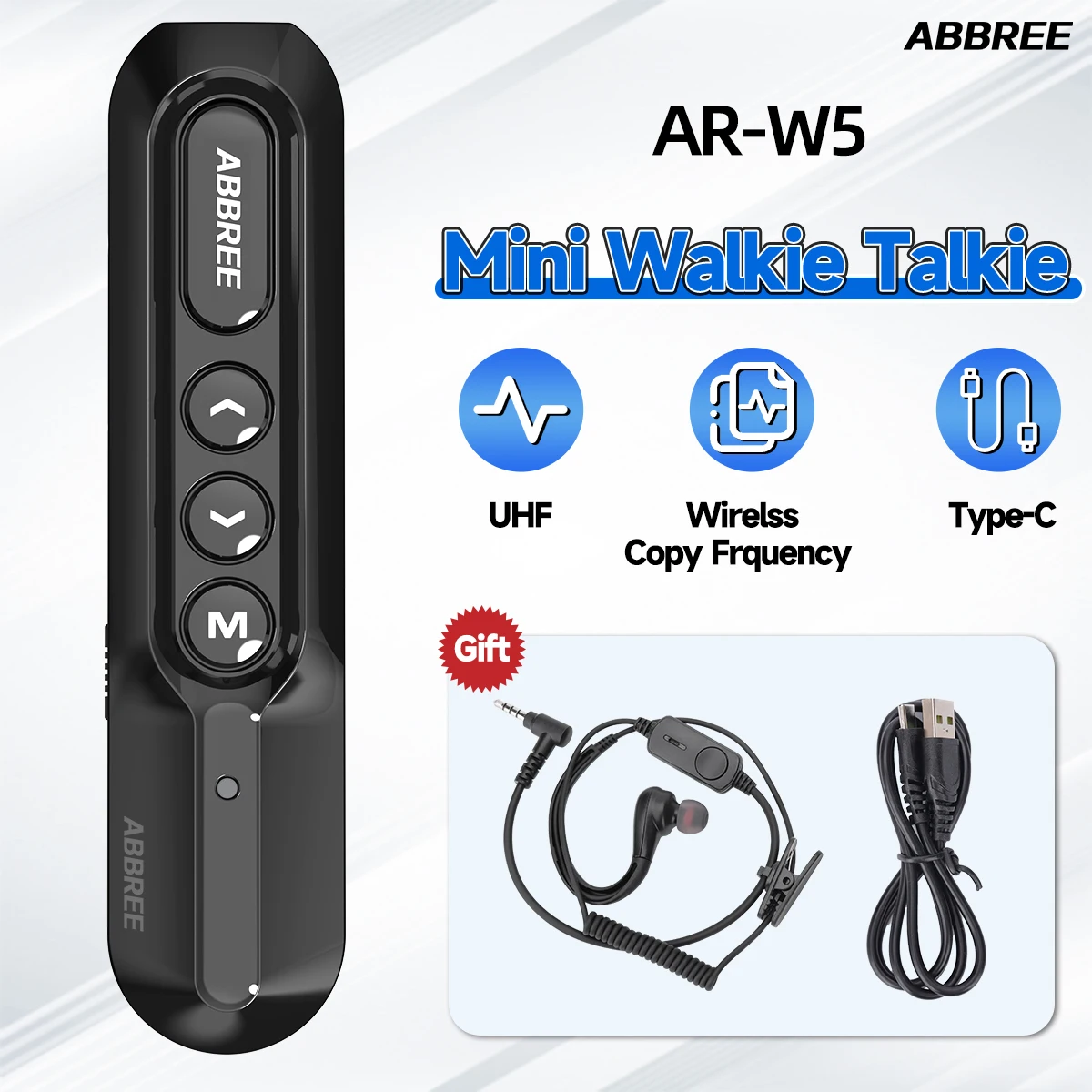 ABBREE AR-W5 Mini Walkie Talkies 400-480MHz 10 ABBREE AR-W5 Mini Walkie Talkies 400-480MHz - Image 10
