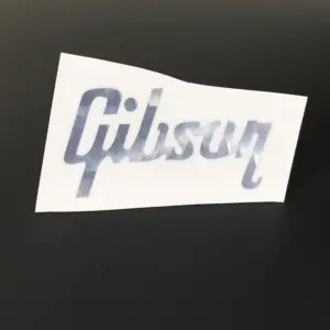 Silver Gibson Water Slide Decal for Guitars
