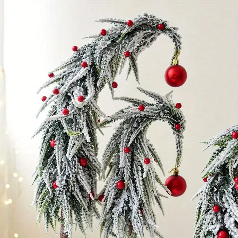 Mini Flocked Cedar Tree for Holiday Decor 2 Mini Flocked Cedar Tree for Holiday Decor - Image 2