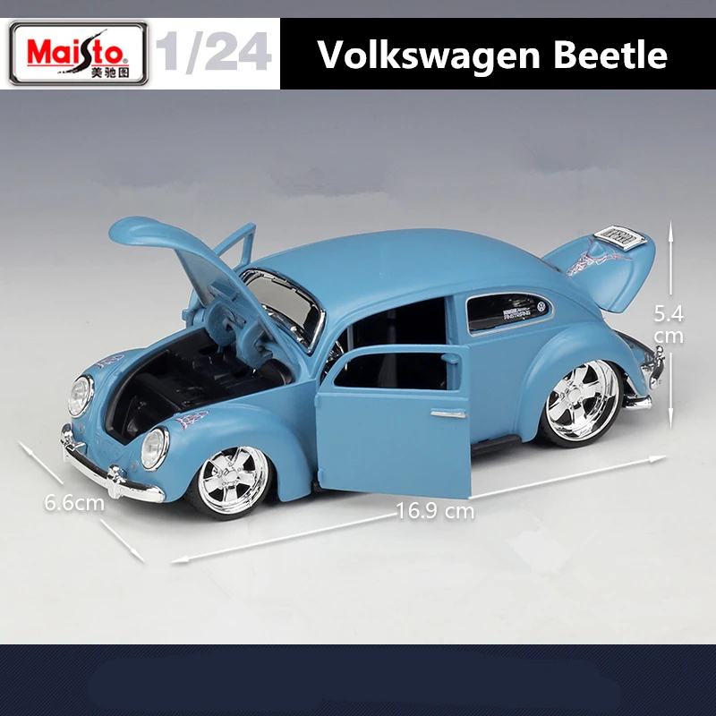 Light Blue 1:24 Diecast Volkswagen Beetle Model 4 Light Blue 1:24 Diecast Volkswagen Beetle Model - Image 4