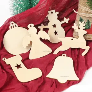 Unfinished Wooden Christmas Ornaments Set (10 Pieces) 17 S91fece61a819473a9d934b92363f8f41G