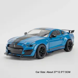 1:18 Shelby GT500 Diecast Model Black with Stripes 17 S9326152907f74eb491f06716d446335aZ