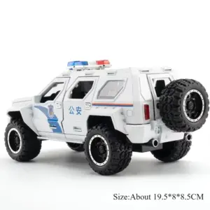 1:24 Diecast Police Car Model with Lights 19 S9384d8d58464429a98d8a6ded006f651x