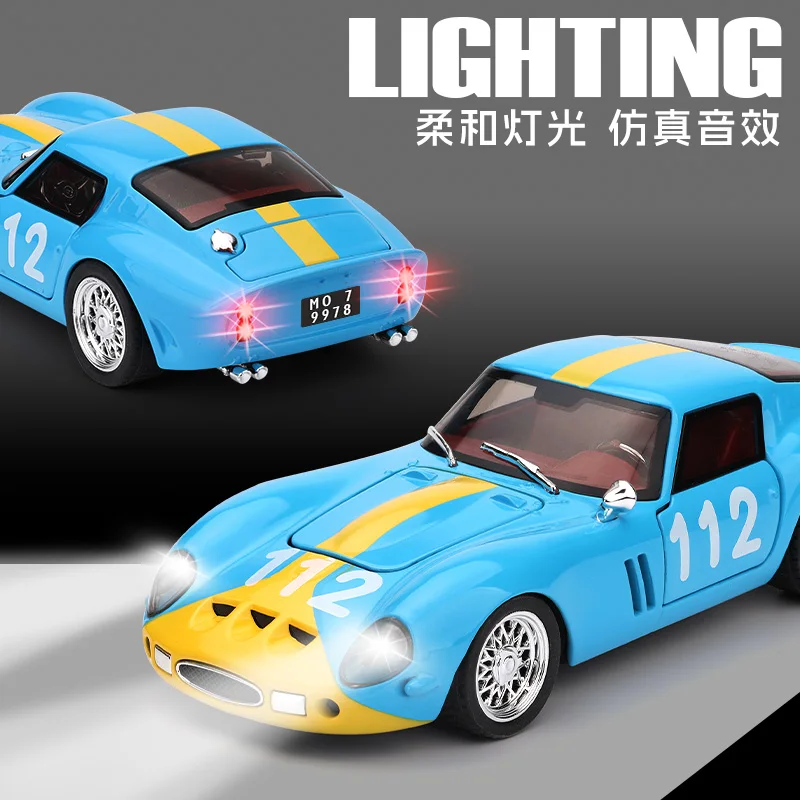 Vibrant Blue Ferrari 250 GTO Diecast Model 2 Vibrant Blue Ferrari 250 GTO Diecast Model - Image 2