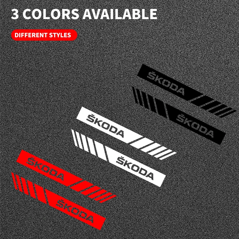 ŠKODA Rearview Mirror Sticker Set 30cm x 2.5cm 5 ŠKODA Rearview Mirror Sticker Set 30cm x 2.5cm - Image 5