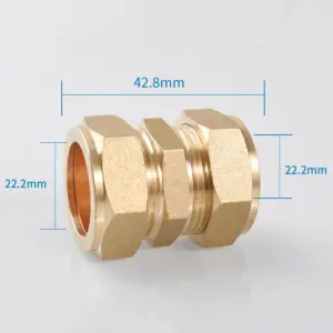 Brass Compression Union Fitting 6-42mm 19 S945d97ed504f4ba1ab3ec1cafed1b989A