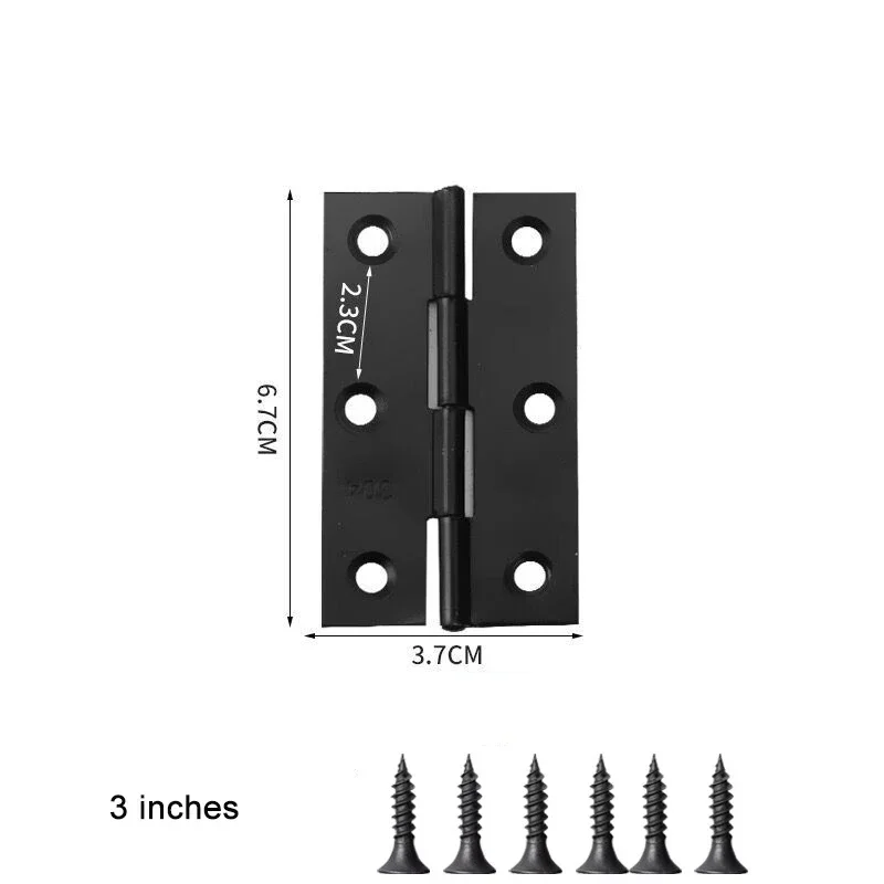 Black Stainless Steel Door Hinges Set 7 Black Stainless Steel Door Hinges Set - Image 7