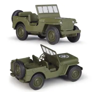 Welly Willys MB Jeep Miniature Collectible Model 10 S94cc5595fa034b40802573b32ebadab8g