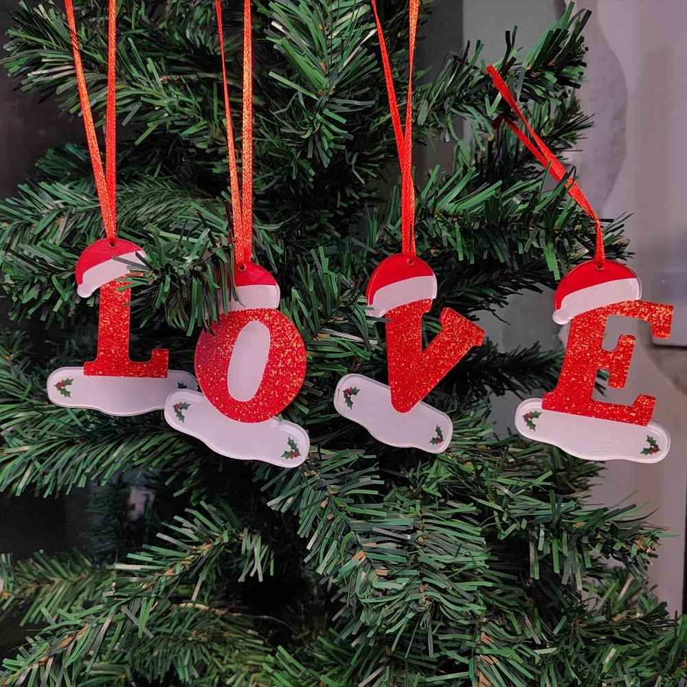 Bright Red Christmas Letter Set for Tree 3 Bright Red Christmas Letter Set for Tree - Image 3