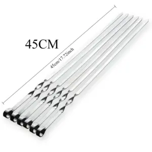 55cm Stainless Steel BBQ Skewer Set for Grilling 19 S94fd44e46fcb4572acf49386787cddd0z