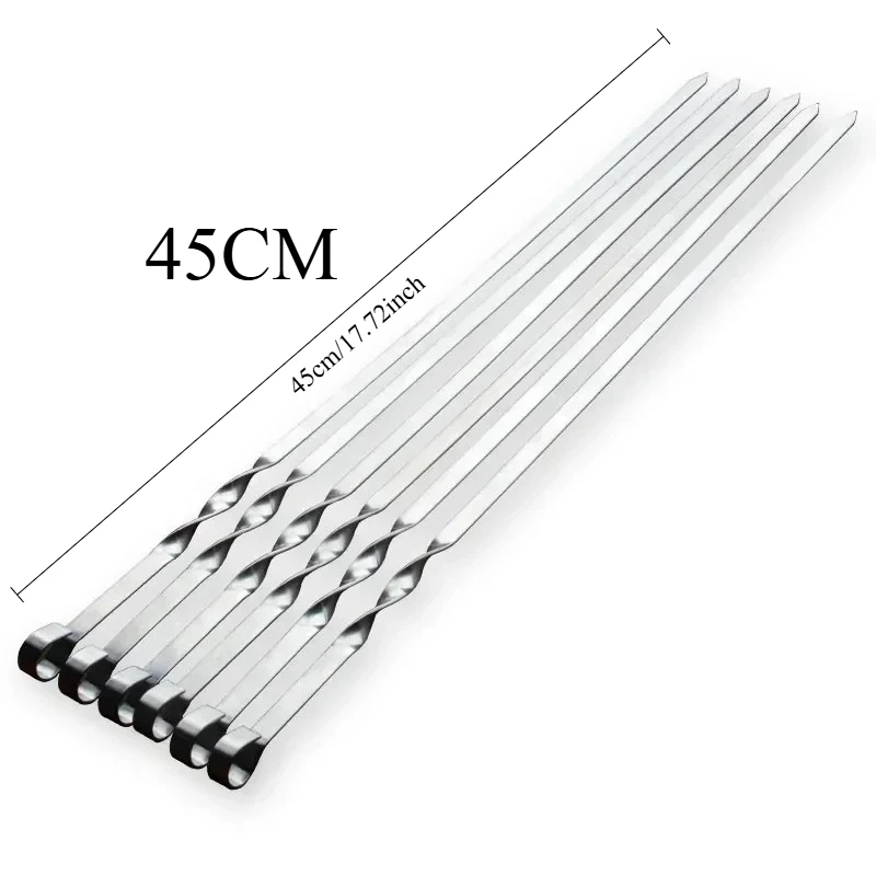 55cm Stainless Steel BBQ Skewer Set for Grilling 10 55cm Stainless Steel BBQ Skewer Set for Grilling - Image 10