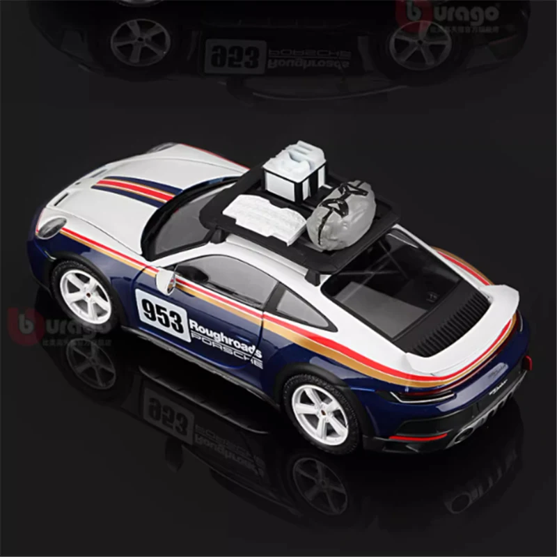 Blue Porsche 911 Rally Diecast Model 1:24 Scale 4 Blue Porsche 911 Rally Diecast Model 1:24 Scale - Image 4