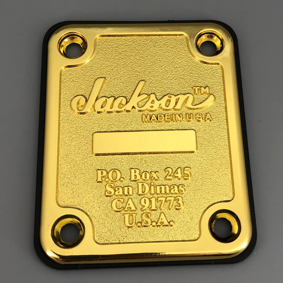 Gold Jackson Guitar Neck Plate 1 Gold Jackson Guitar Neck Plate
