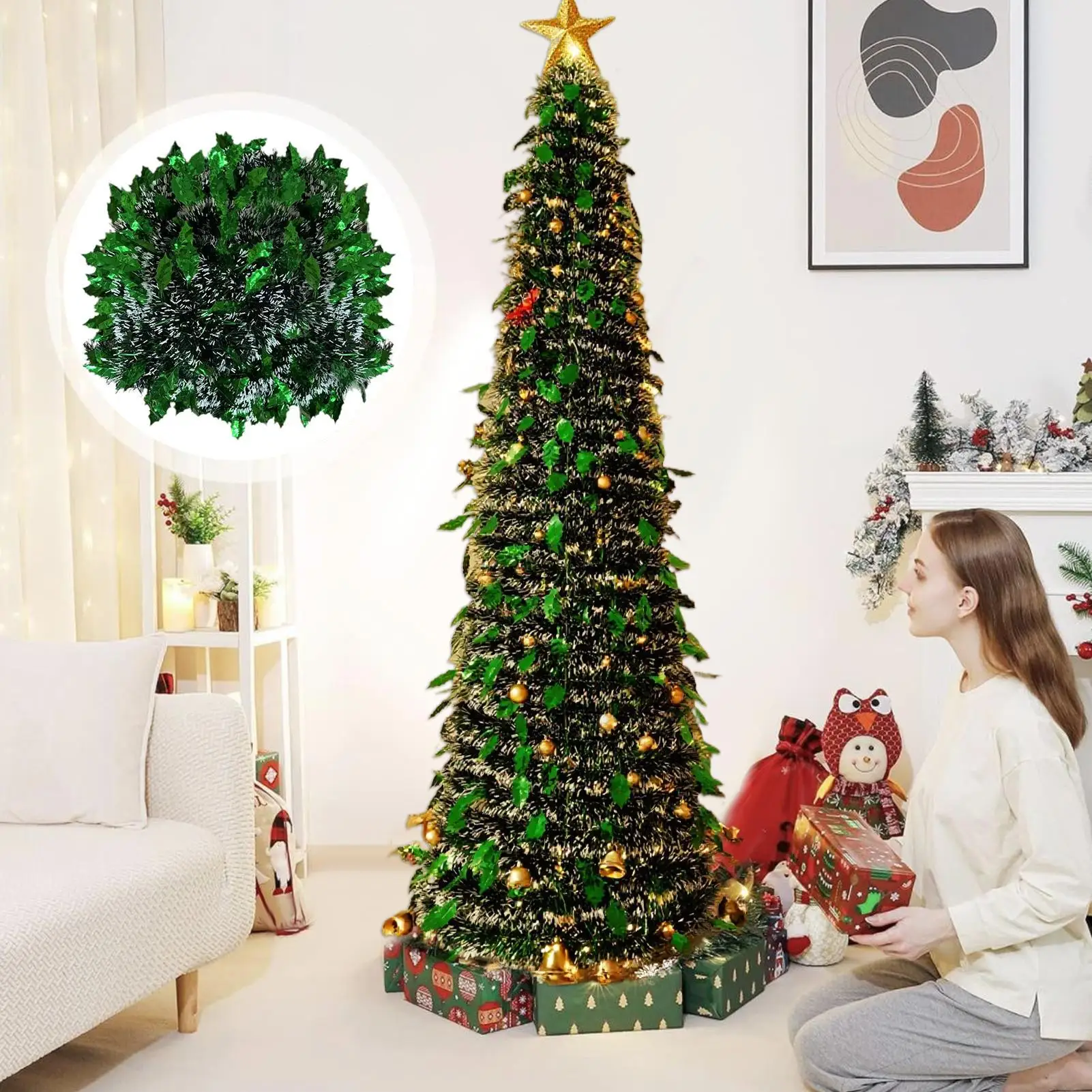 Realistic Foldable Christmas Tree 150cm 2 Realistic Foldable Christmas Tree 150cm - Image 2