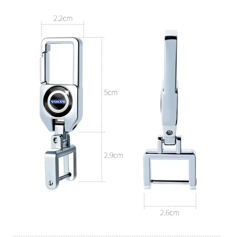 Premium Silver Logo Metal Keychain for Vehicles 6 Premium Silver Logo Metal Keychain for Vehicles - Image 6