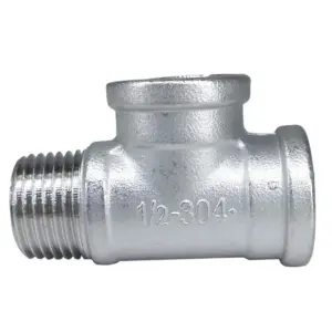 304 Stainless Steel BSP T-Shaped Pipe Fitting 1/4-2 Inch 10 S95b24998439b4276a8e3f6b01f6450a7X