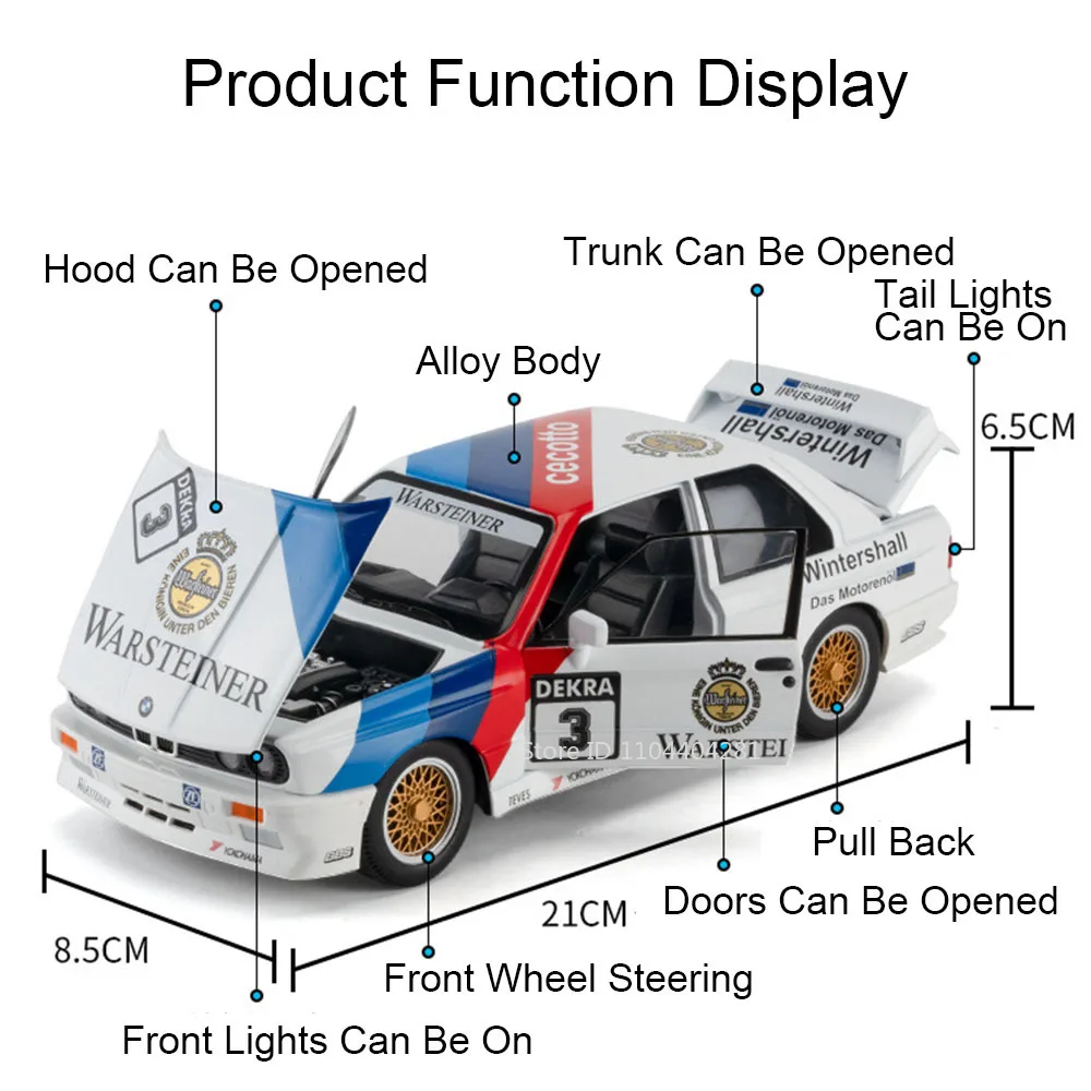 1:24 BMW M3 M4 Diecast Model Car 2 1:24 BMW M3 M4 Diecast Model Car - Image 2