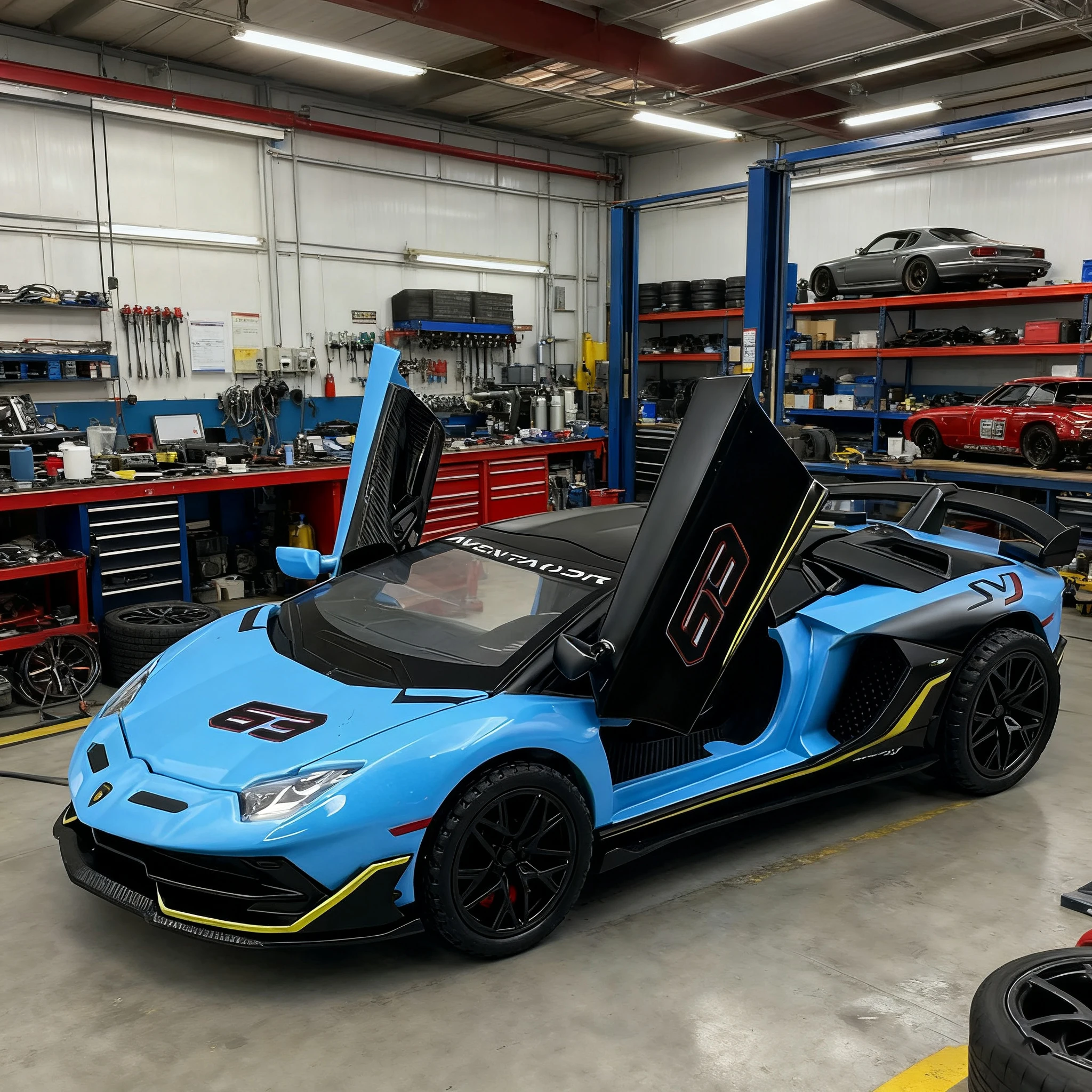 Yellow Lamborghini Aventador SVJ63 Diecast Model 8 Yellow Lamborghini Aventador SVJ63 Diecast Model - Image 8