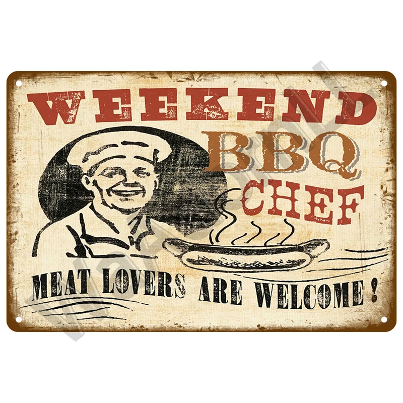 Vintage BBQ Metal Sign Collection 20x30 cm 15 Vintage BBQ Metal Sign Collection 20x30 cm - Image 15
